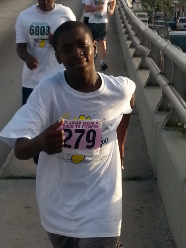 showing the stride for the young