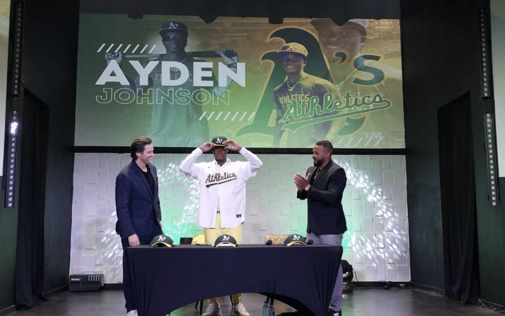 Johnson signs with the&nbsp;Athletics